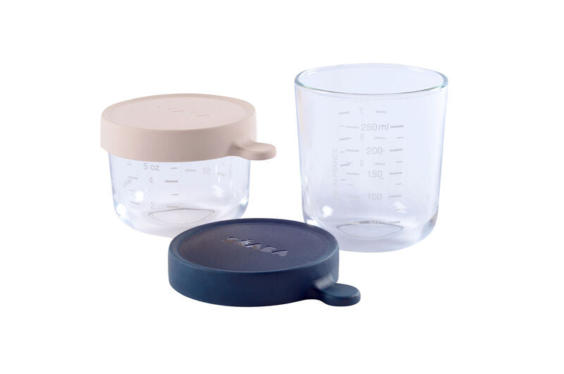 Coffret 2 pots en verre