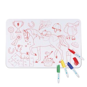 Coloriage mini Playmat PONEY CLUB - Réversible